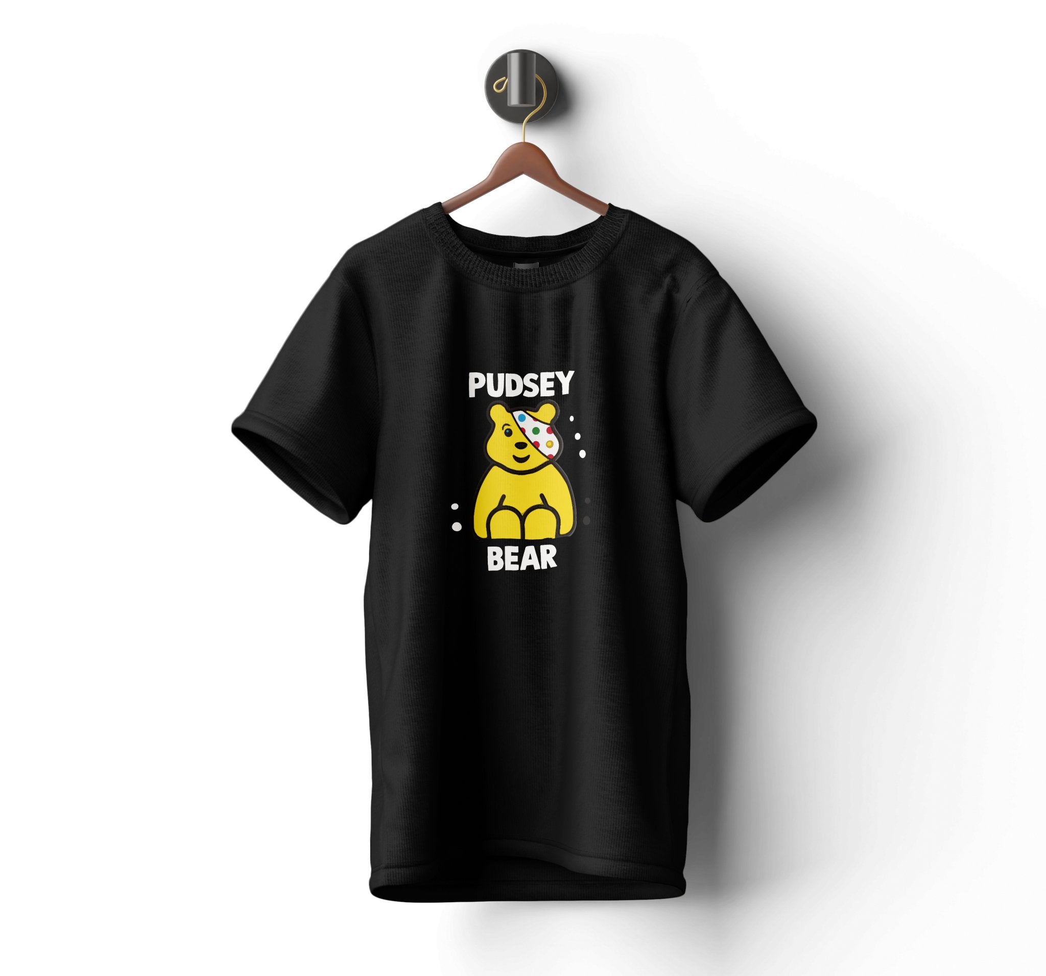 Pudsey Bear T-shirt | Bold Pudsey Bear with Dots Design - Tee Shirt Hub