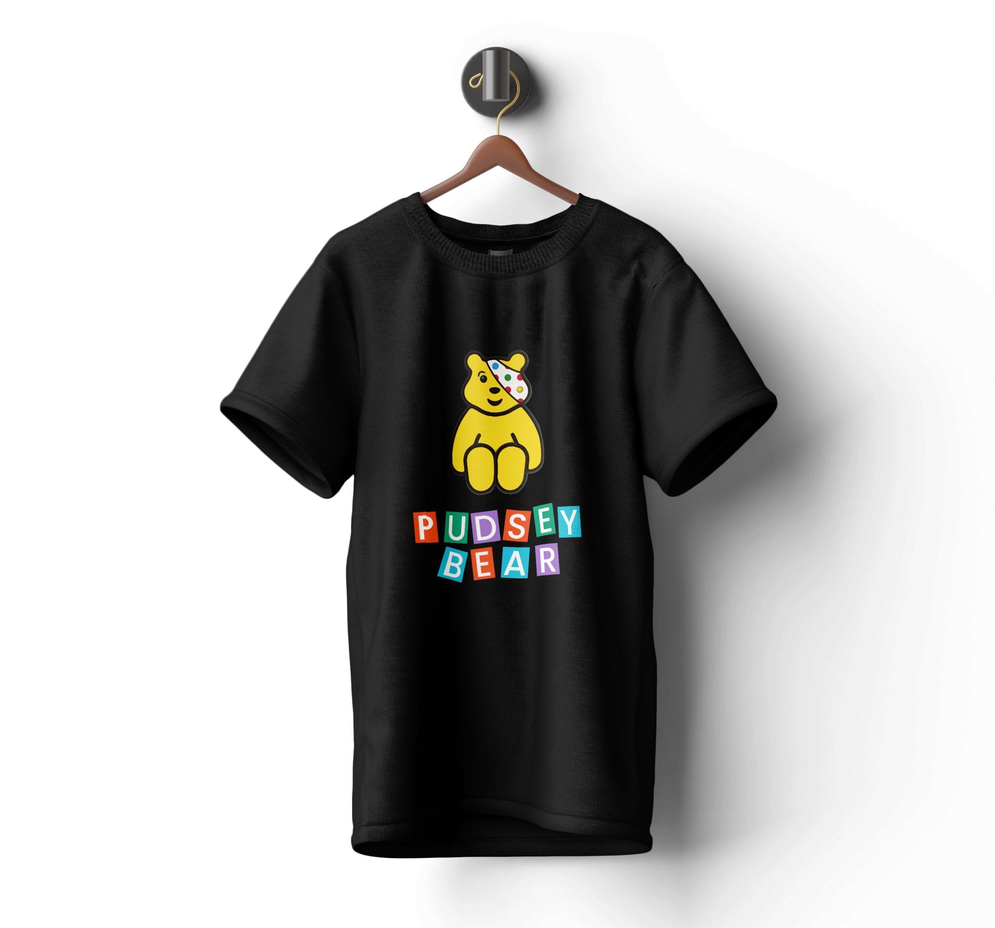 Pudsey Bear T-shirt | Playful Pudsey Blocks Design - Tee Shirt Hub