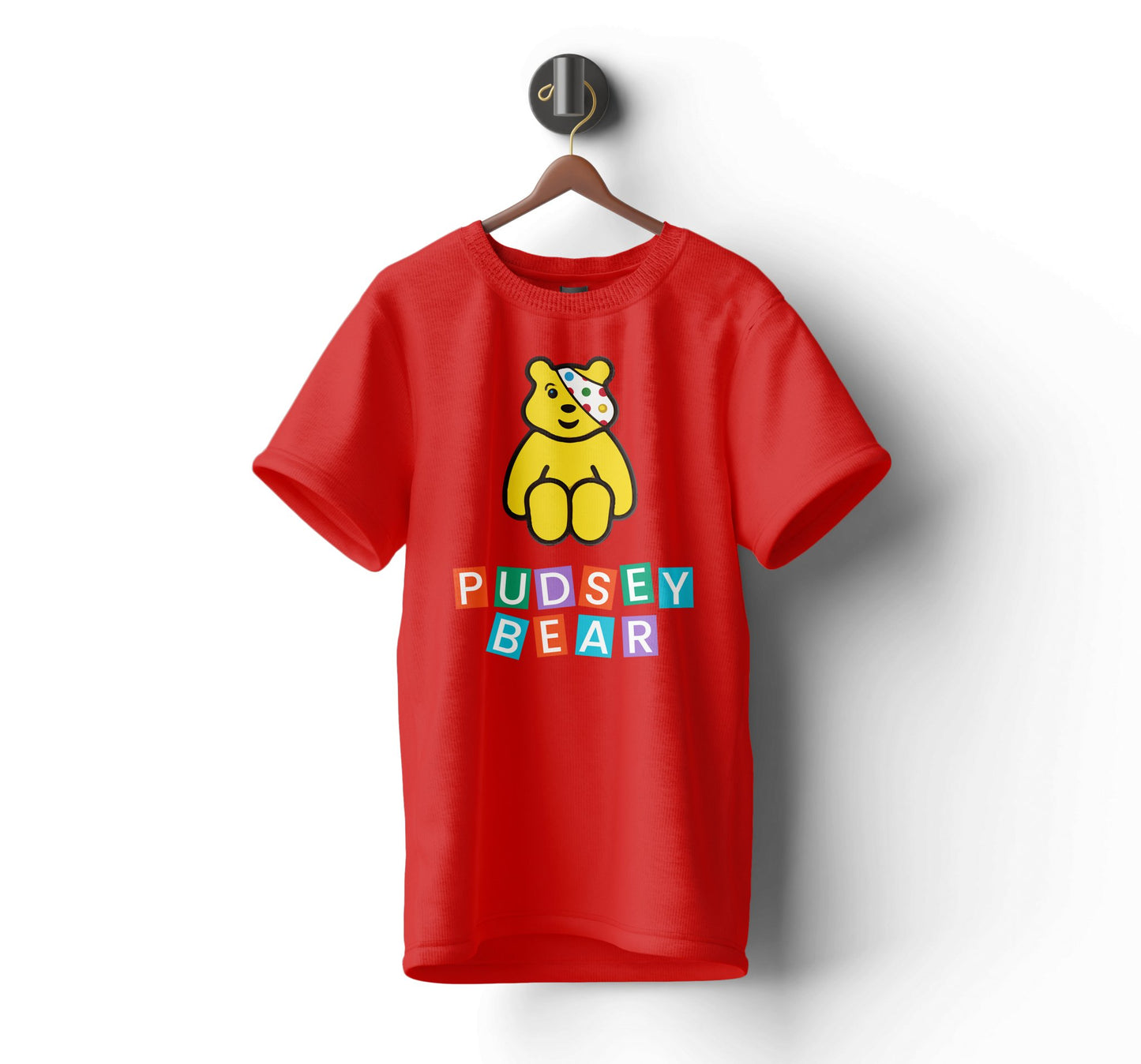 Pudsey Bear T-shirt | Playful Pudsey Blocks Design - Tee Shirt Hub