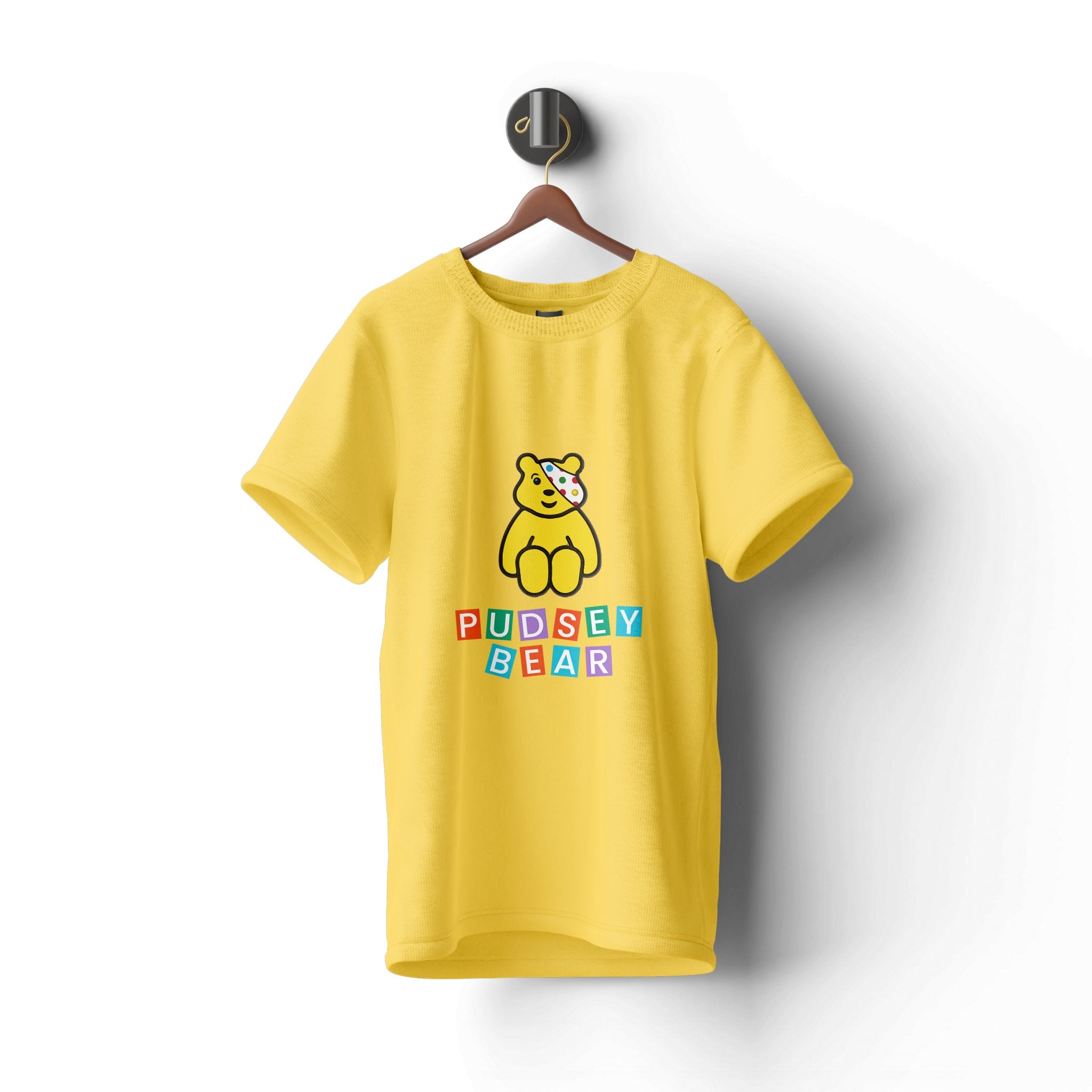 Pudsey Bear T-shirt | Playful Pudsey Blocks Design - Tee Shirt Hub