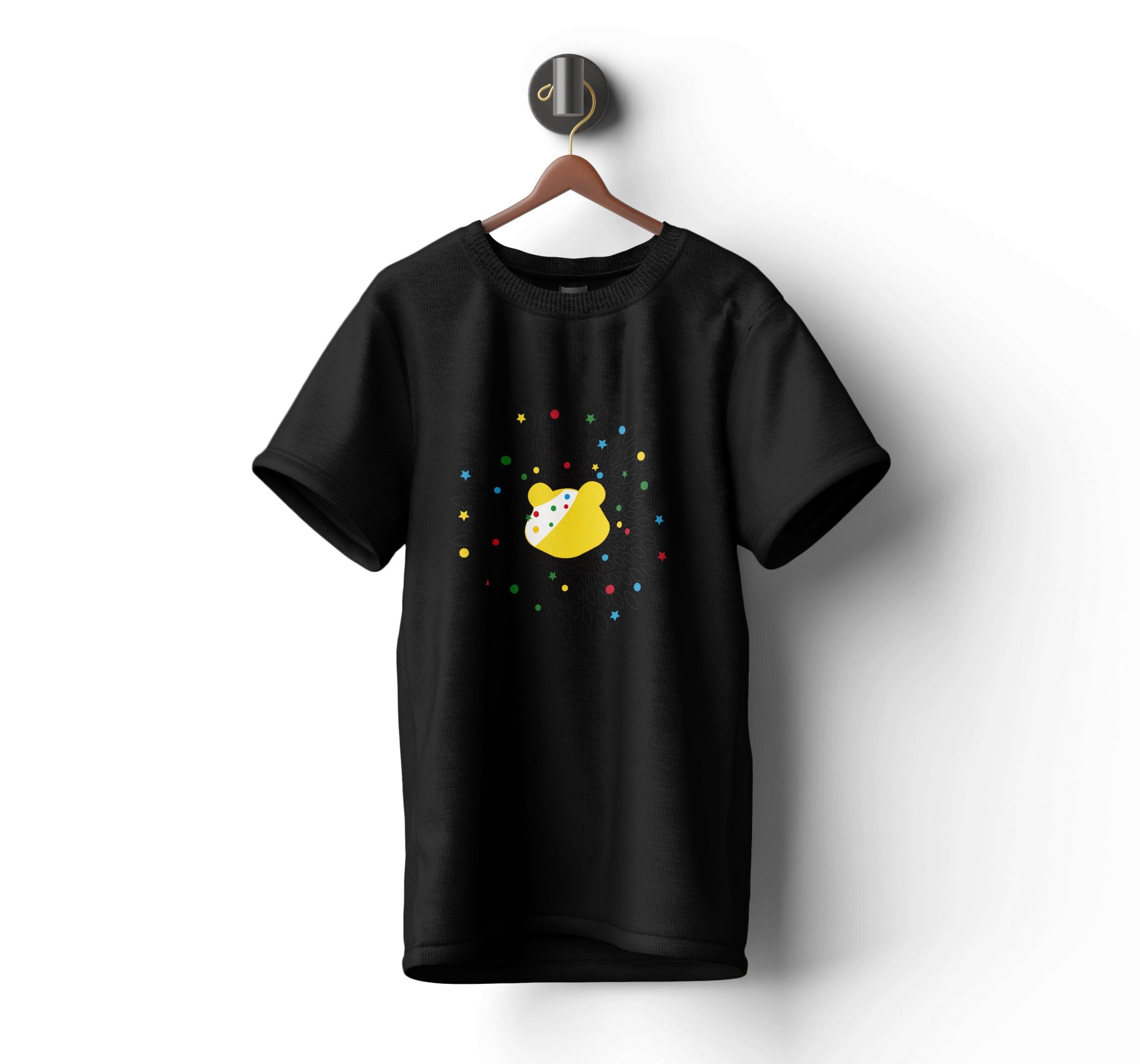 Pudsey Bear T-shirt | Radiant Spiral Pudsey Design - Tee Shirt Hub