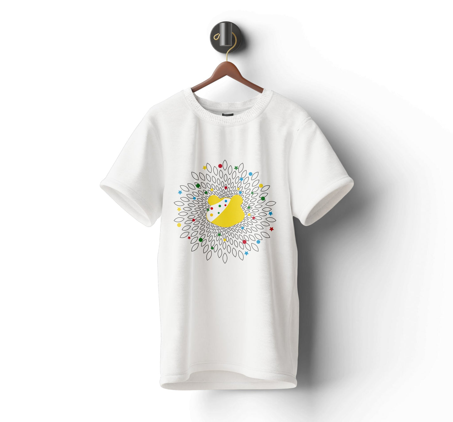 Pudsey Bear T-shirt | Radiant Spiral Pudsey Design - Tee Shirt Hub