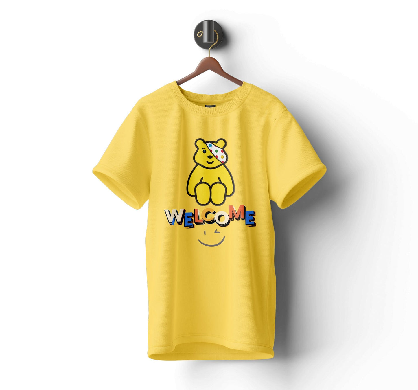 Pudsey Bear T-shirt | Welcome with Pudsey - Tee Shirt Hub