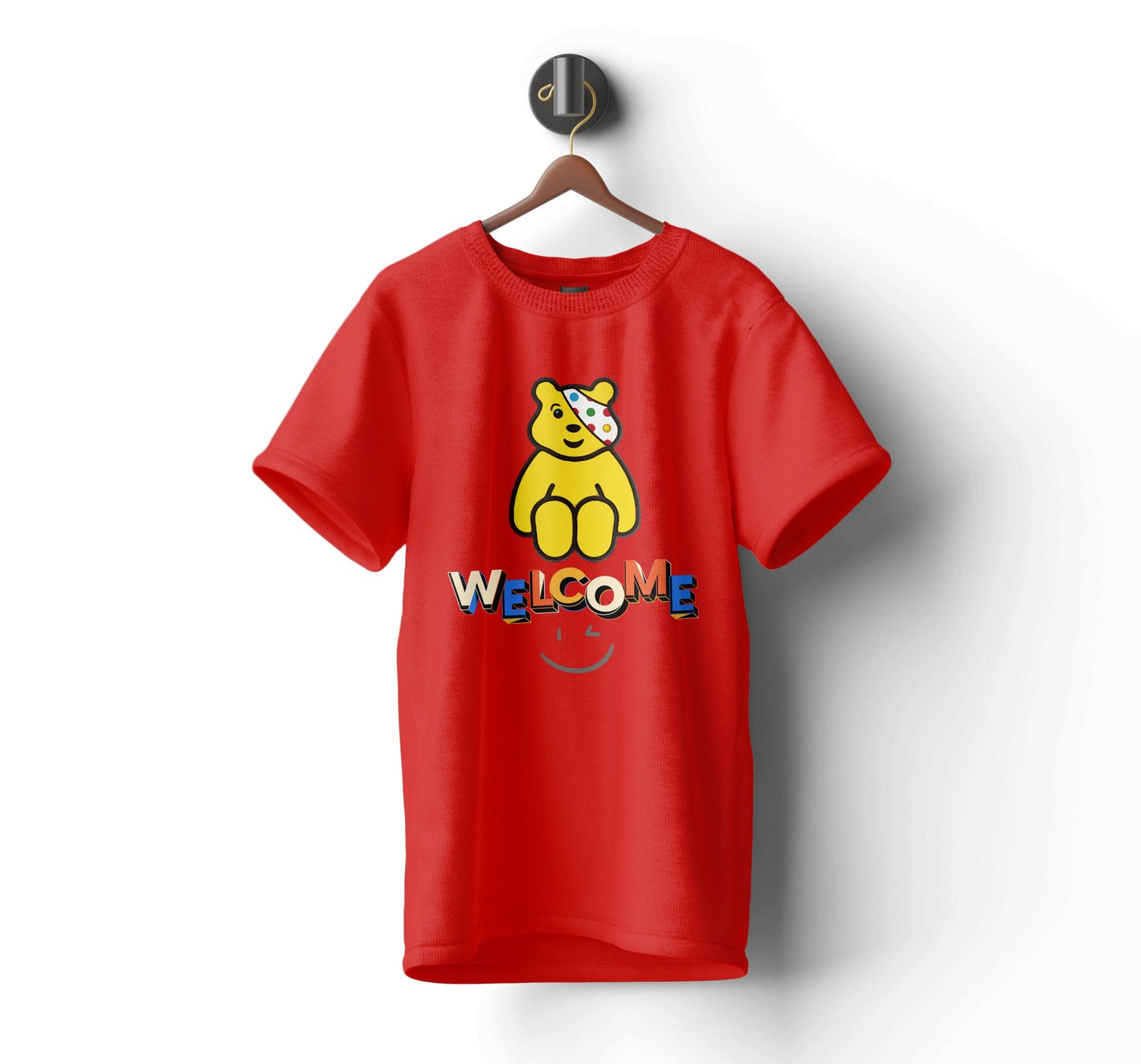 Pudsey Bear T-shirt | Welcome with Pudsey - Tee Shirt Hub