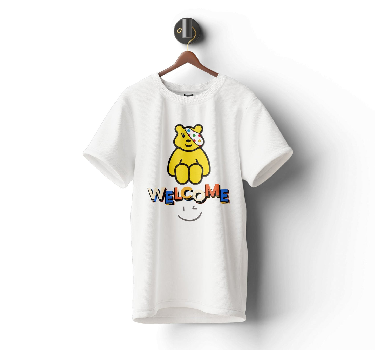 Pudsey Bear T-shirt | Welcome with Pudsey - Tee Shirt Hub